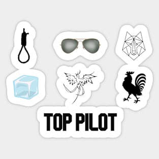 top pilot call signs icons Sticker